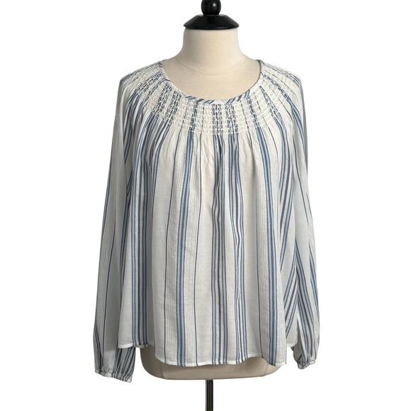 crown & ivy Tops - Crown & Ivy Women's Long Raglan Sleeve Smocked Neck Top